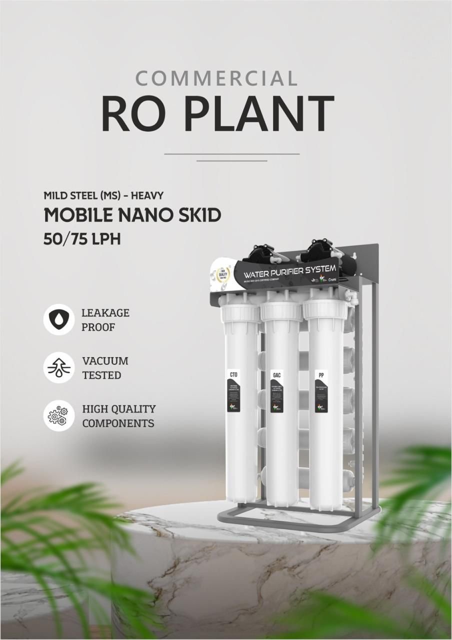 AQUAALITE Commercial Mobile Nano Skid RO Plant 15/25/35 LPH