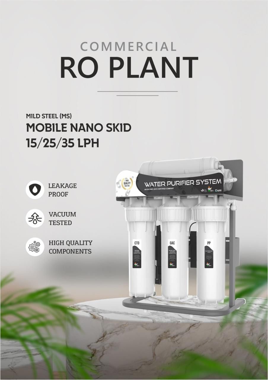 AQUAALITE Commercial Heavy Mobile Nano Skid RO Plant 50/75 LPH
